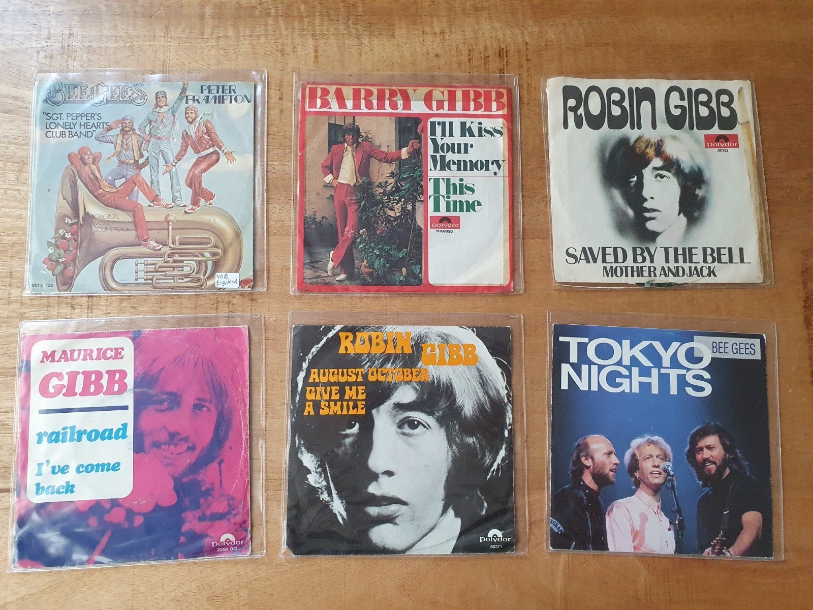 6 singles van The Bee Gees, Ophalen of Verzenden, Gebruikt, Pop