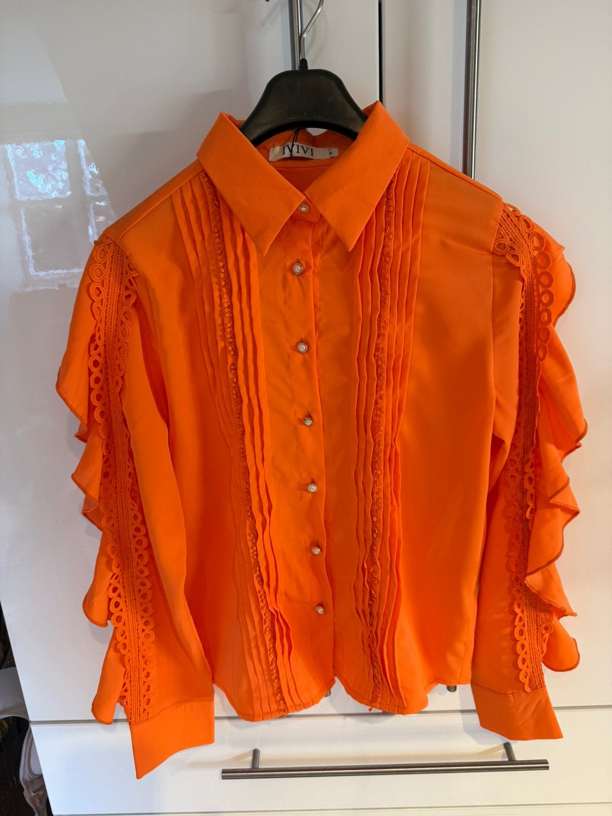 Ivivi oranje blouse, maat S, Nieuw met prijskaartje, Ophalen of Verzenden, Nieuw, Maat 36 (S), Oranje