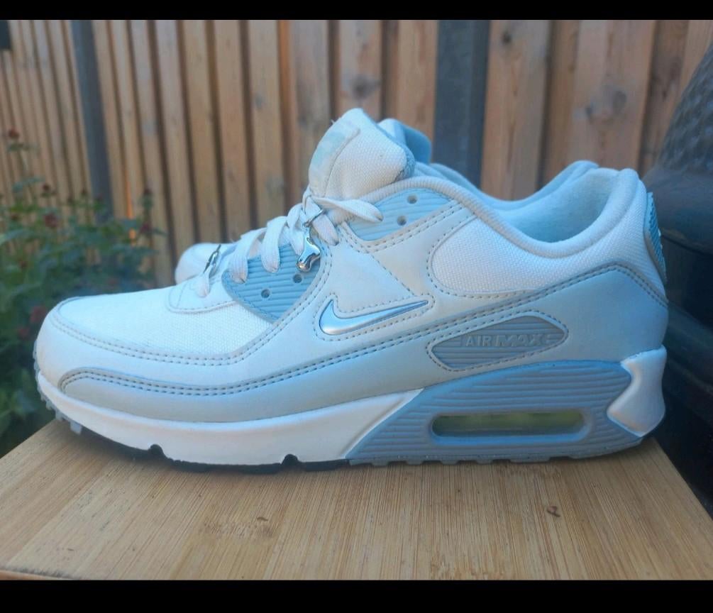 Uniek! Nike Air Max 90 SE Metallic Silver maat 42, Nike, Ophalen of Verzenden, Zo goed als nieuw, Sneakers of Gympen