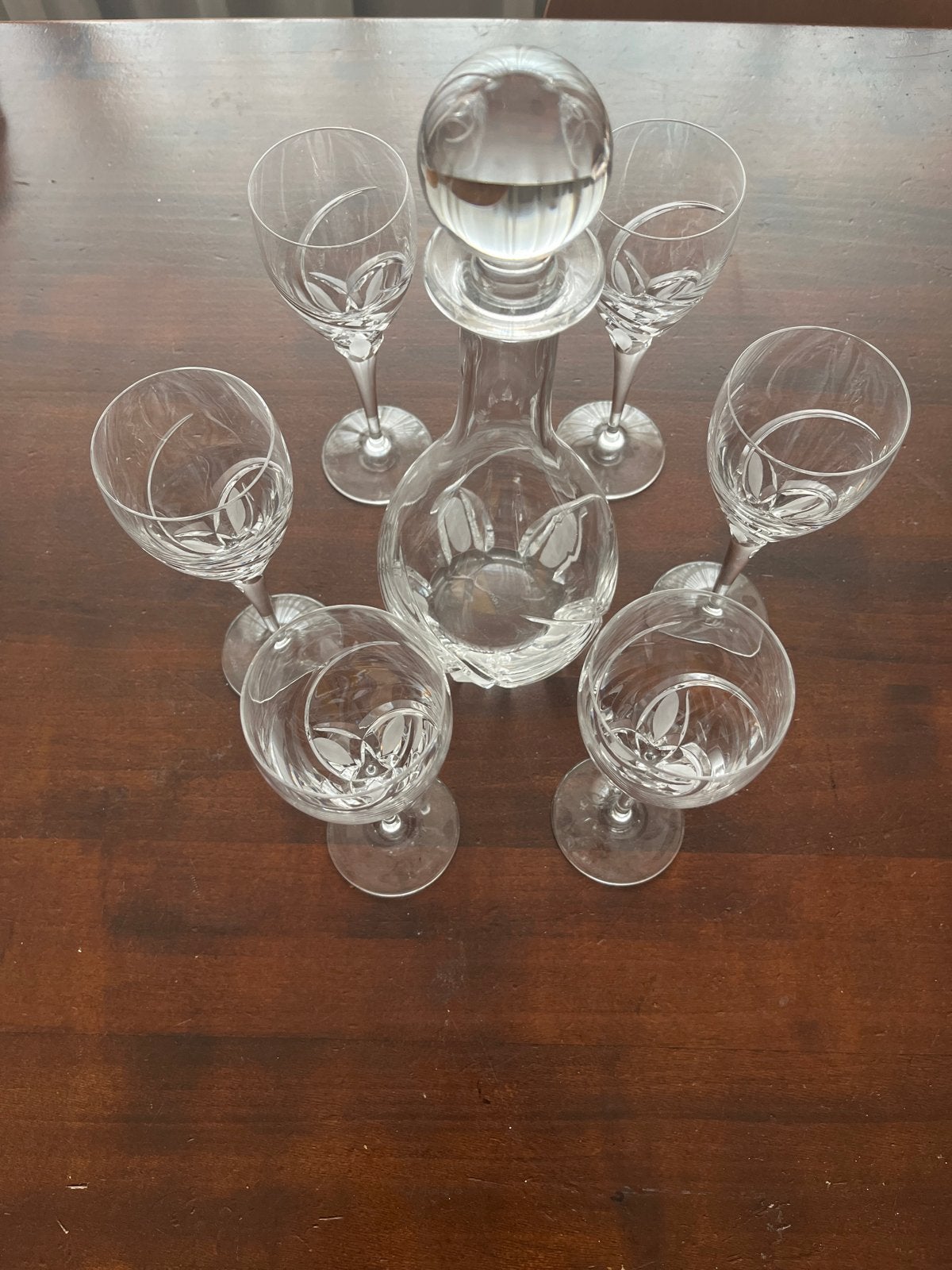 DaVINCI Karaf met 6 kristallen glazen, Antiek en Kunst, Antiek | Glas en Kristal, Ophalen of Verzenden