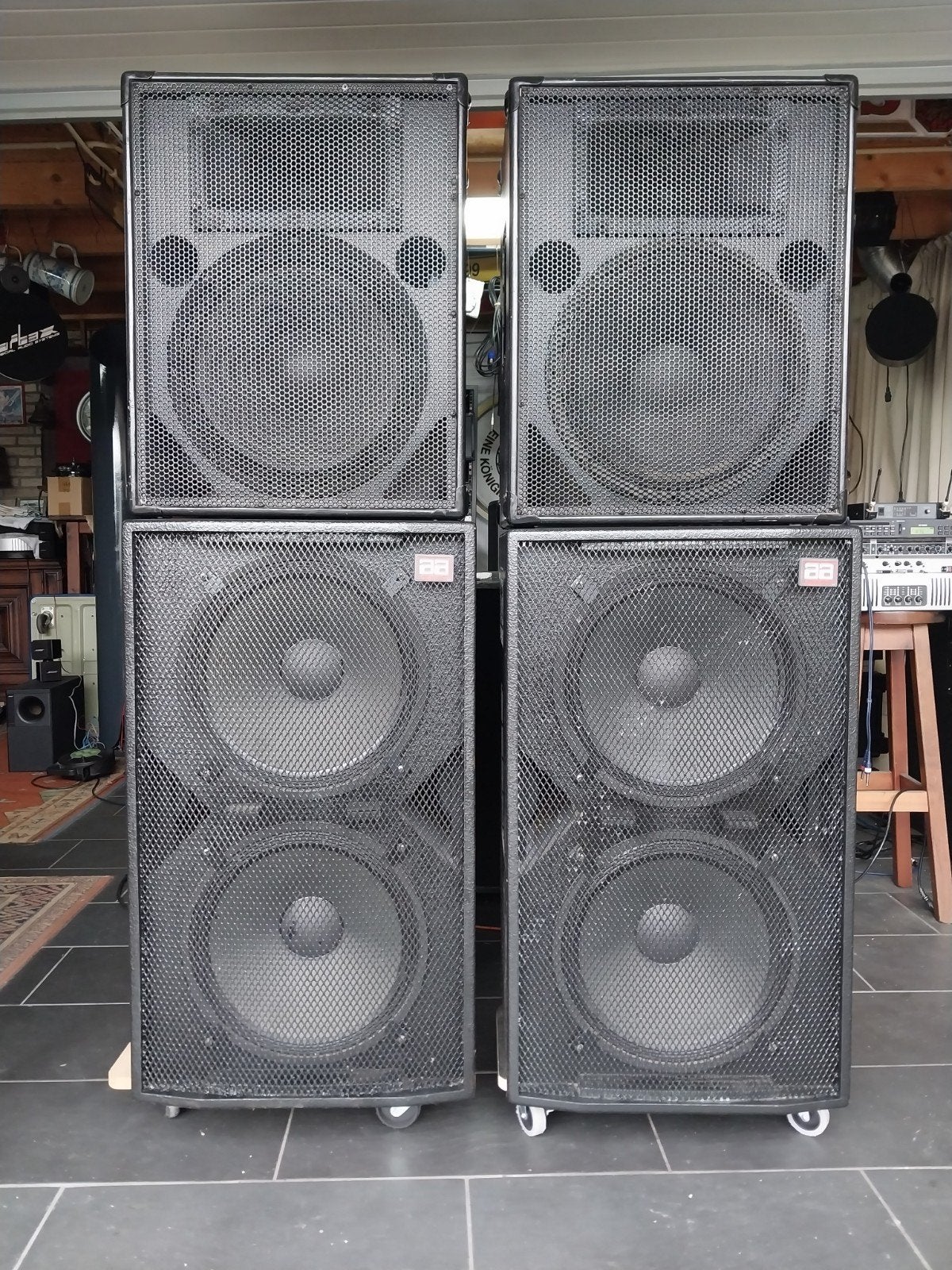 Grote set. EAW/ AA CRAAFT. Mooi en zuiver geluid!!!, Subwoofer, Zo goed als nieuw, 120 watt of meer, Ophalen