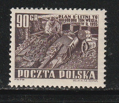 Polen 1951 - Mijnbouw, Ophalen, Polen, Postfris