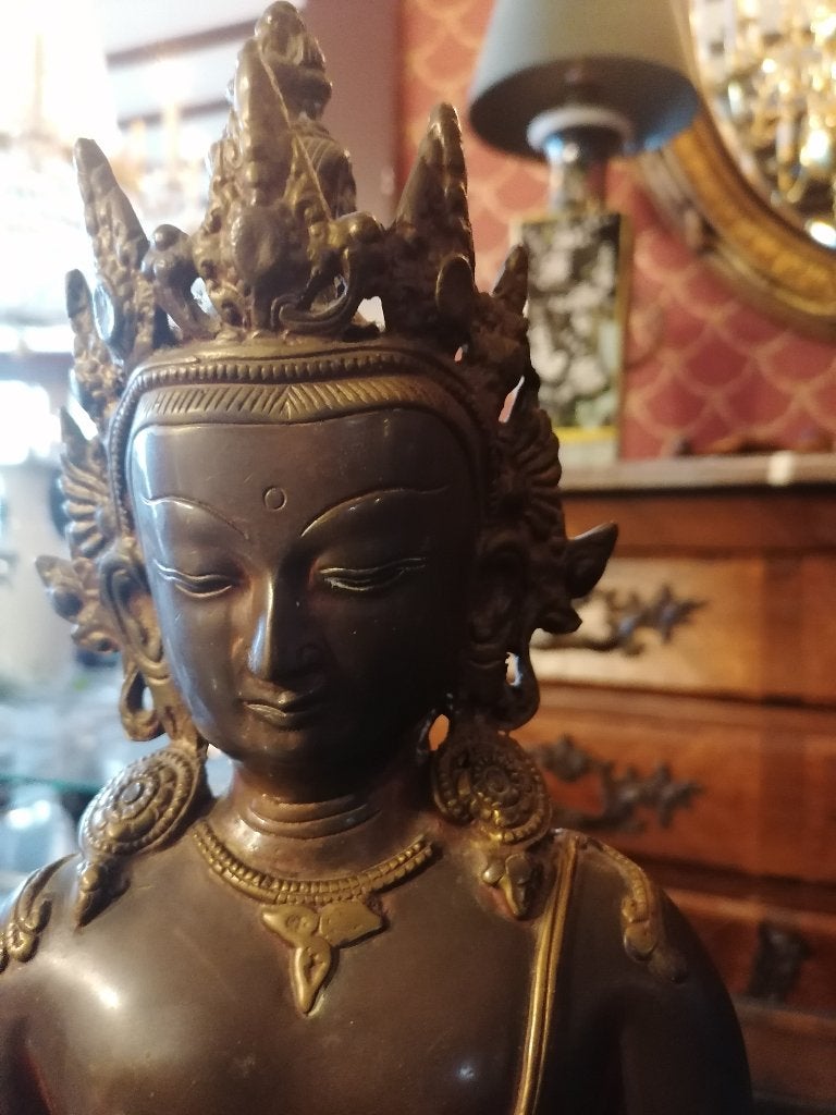 bronze tibet buddha 38 cm, Ophalen