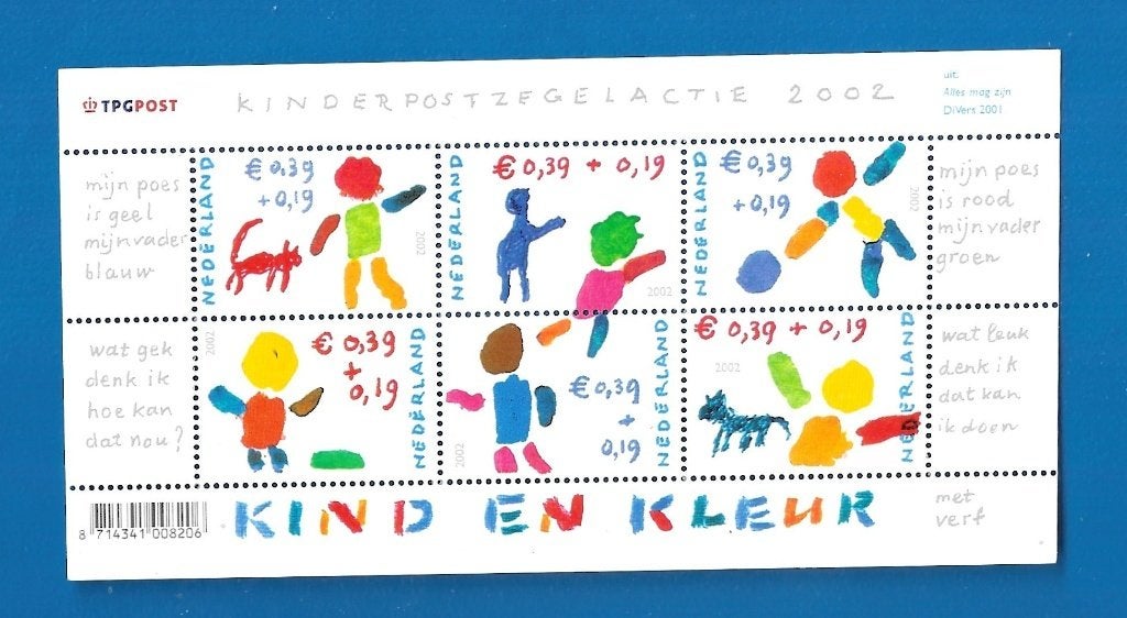 Kinderpostzegels 2002 - Kind en Kleur NVPH 2114, Postzegels en Munten, Verzenden, Na 1940, Postfris