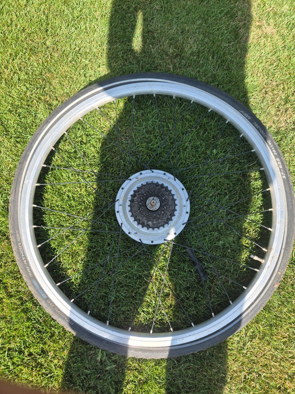 Elektrisch fietswiel met motor en band, Fietsen en Brommers, Fietsonderdelen, Ophalen, Band, Aluminium
