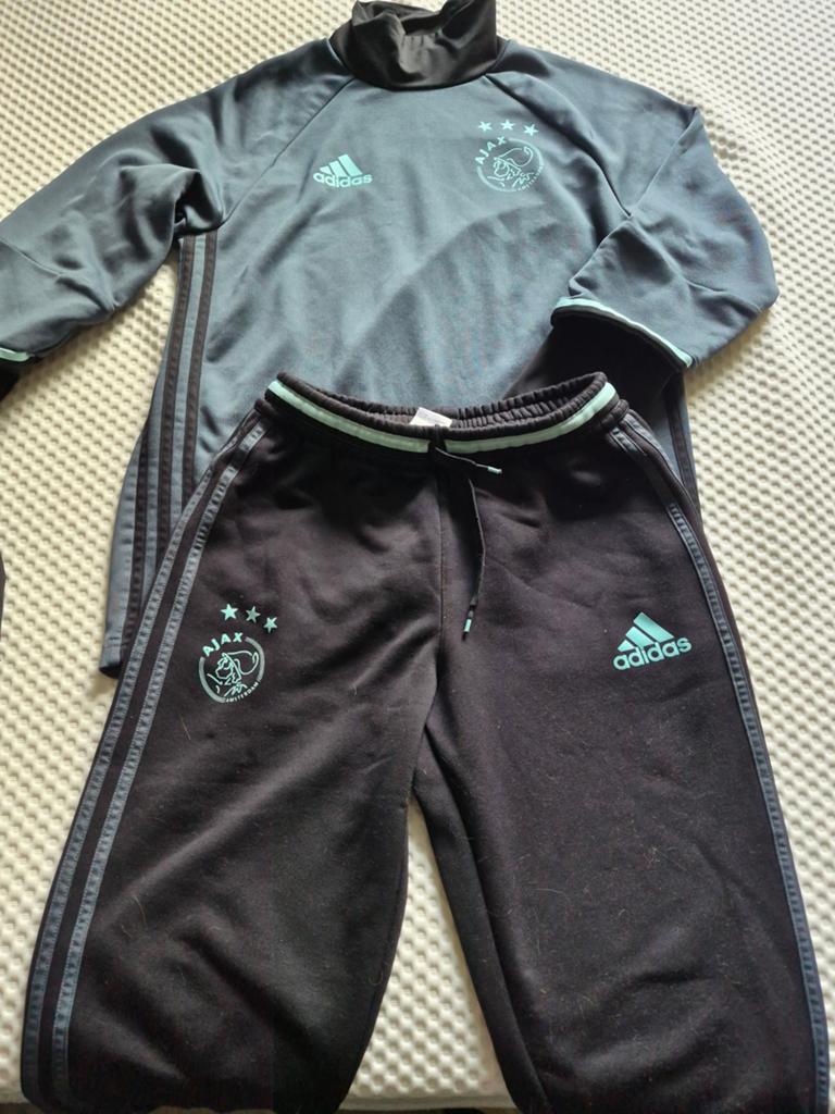 Ajax Adidas Trainingspak - Grijs/Zwart, Maat S, Ophalen of Verzenden, Gebruikt, Trainingspak