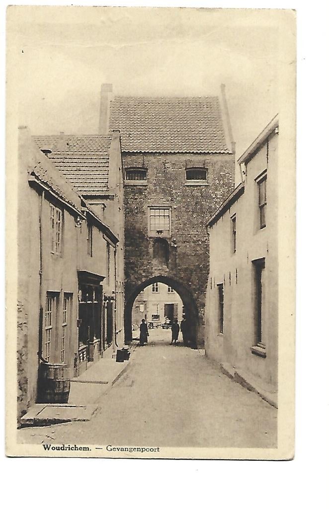 Woudrichem -Gevangenpoort, Verzamelen, Ansichtkaarten | Nederland, Verzenden, Voor 1920, Gelopen, Noord-Brabant