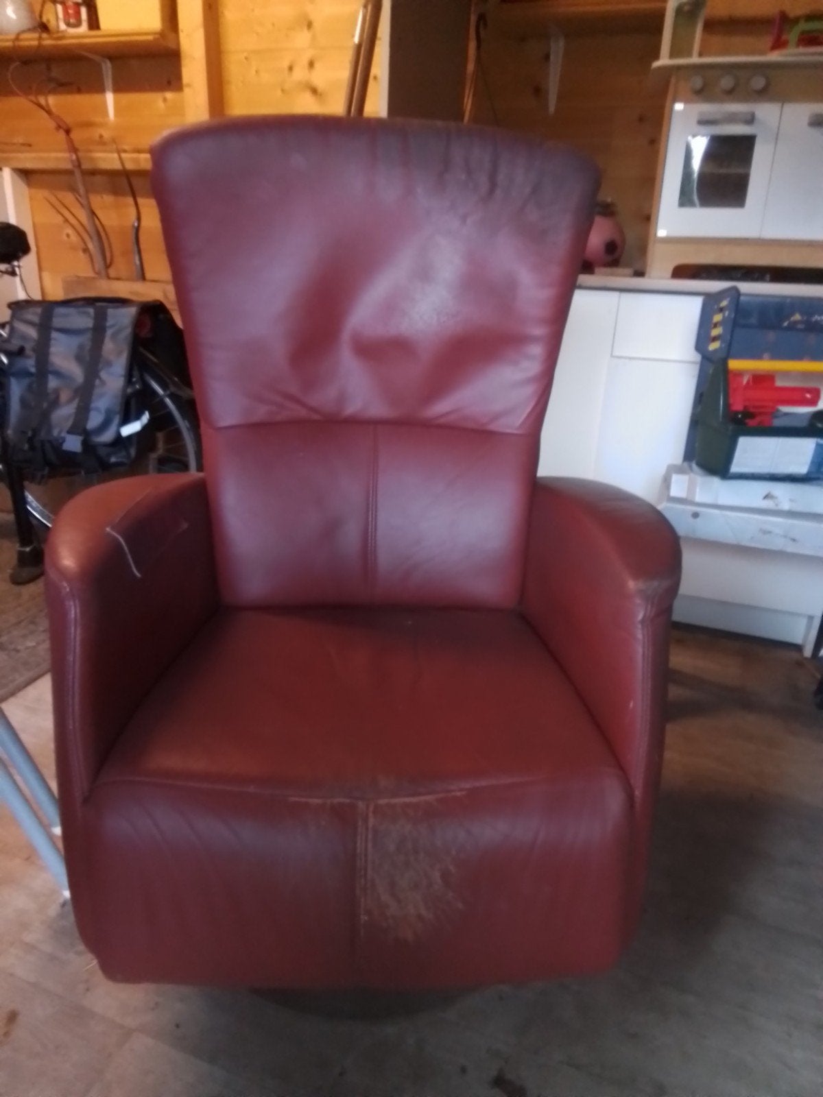 Relax stoel, Huis en Inrichting, Fauteuils, Ophalen, Gebruikt, Minder dan 75 cm, Leer