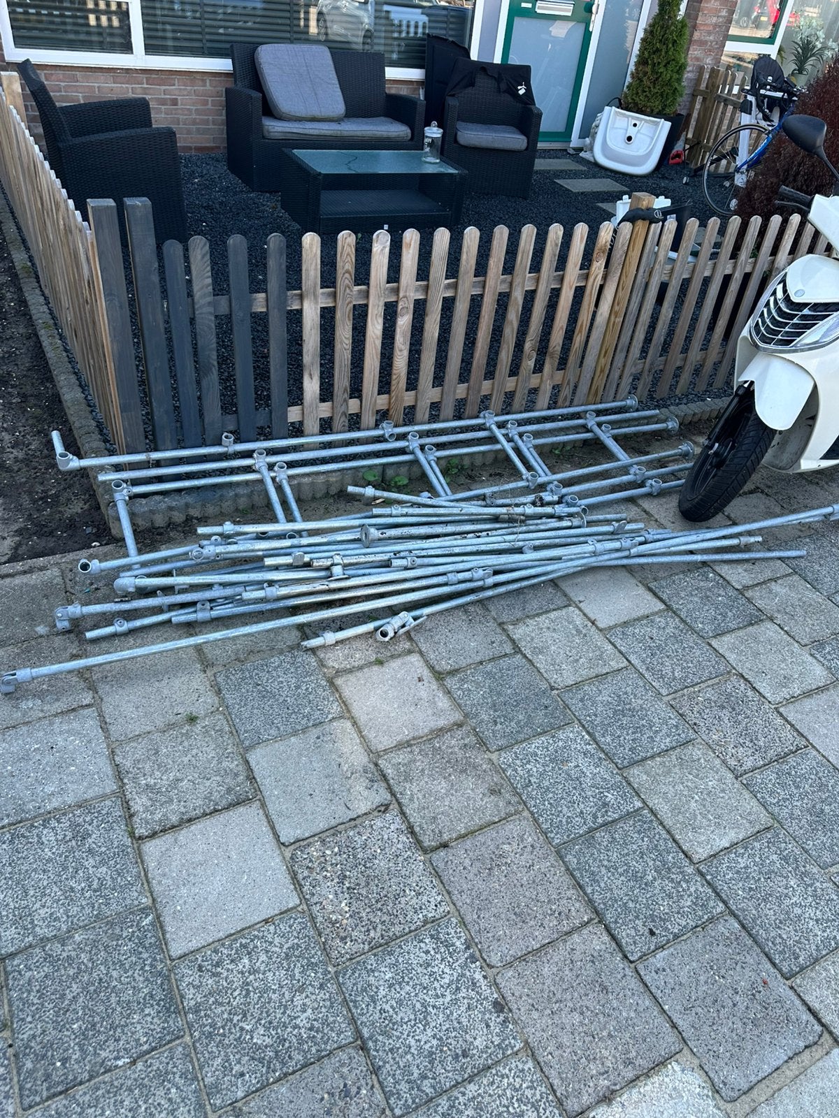 Complete Stelling  (ca. 2,5m x 5m x 50cm) incl. Koppelingen, Doe-het-zelf en Verbouw, Ophalen, Zo goed als nieuw, Overige typen
