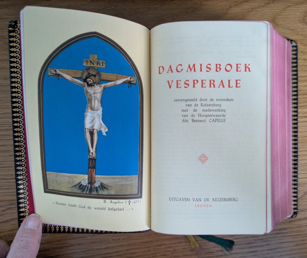 Dagmisboek met Vesperale Keizersberg Leuven 1961, Gelezen, Kardinaal J.E. Van Roey, Christendom | Katholiek, Ophalen of Verzenden