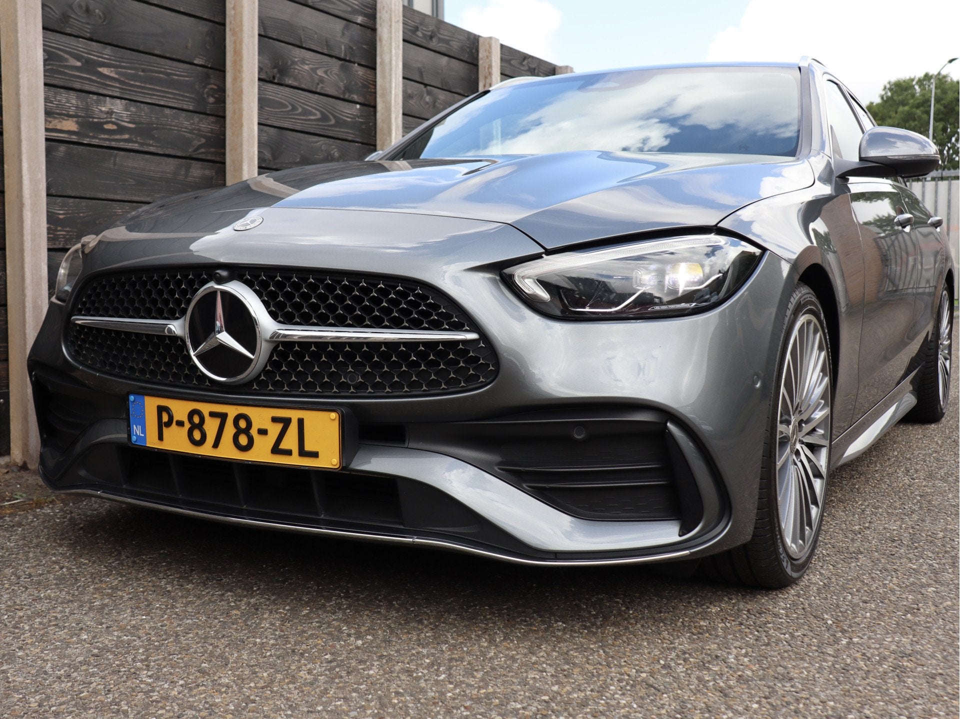 Mercedes-Benz C-Klasse Estate 180 AMG Line multispaak velgen, Automaat, Achterwielaandrijving, Origineel Nederlands, Hybride Elektrisch/Benzine