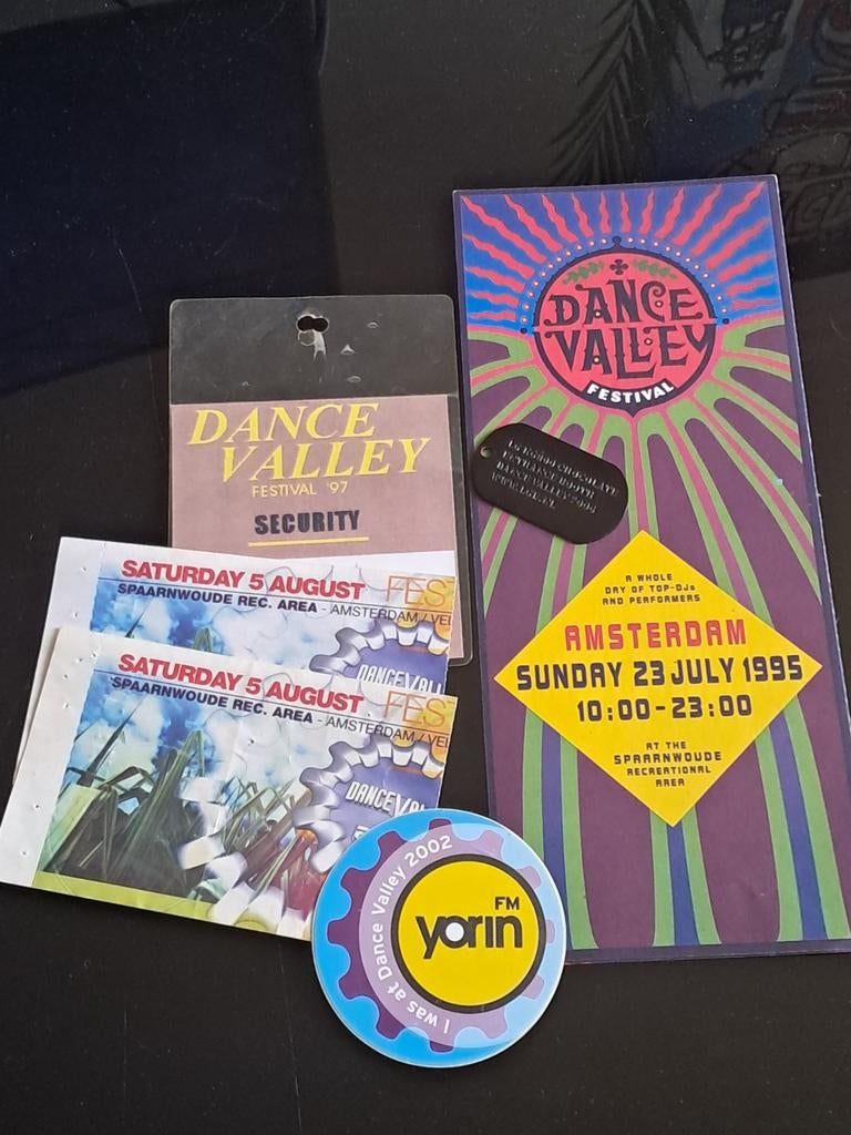 Dance Valley Flyer/ Sticker/ Tickets/ Dog tag/ BackStagePass, Tickets en Kaartjes, Twee personen
