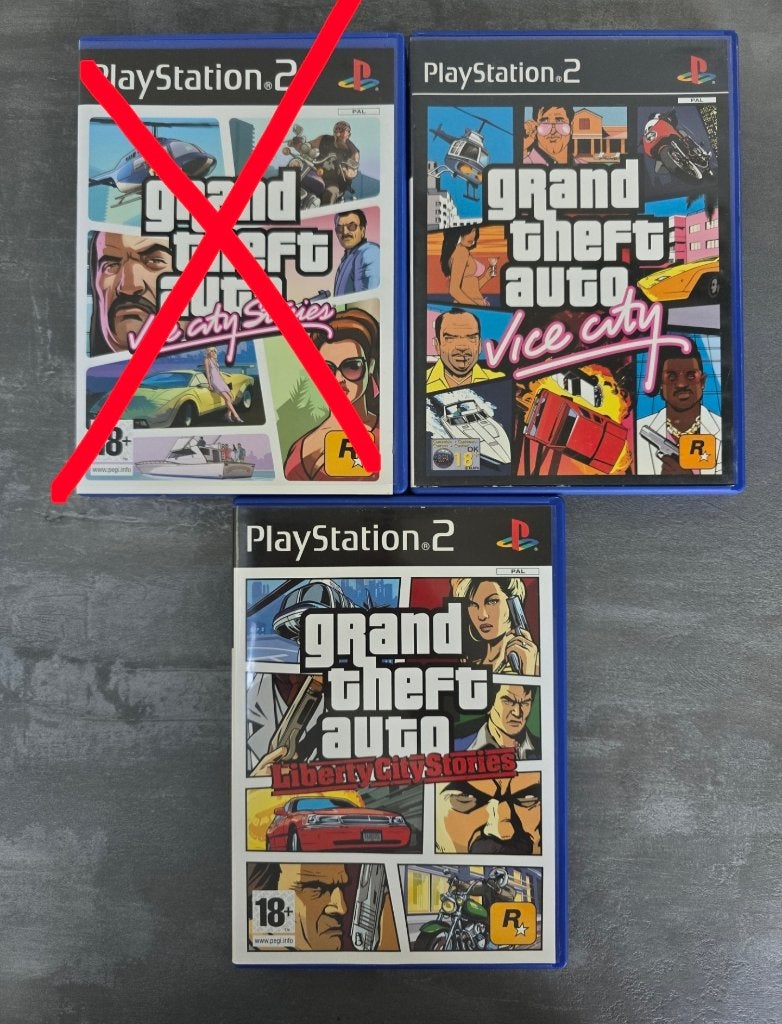 Grand Theft Auto (GTA) set PlayStation 2 (PS2), Spelcomputers en Games, Avontuur en Actie, Gebruikt, Vanaf 18 jaar, 1 speler