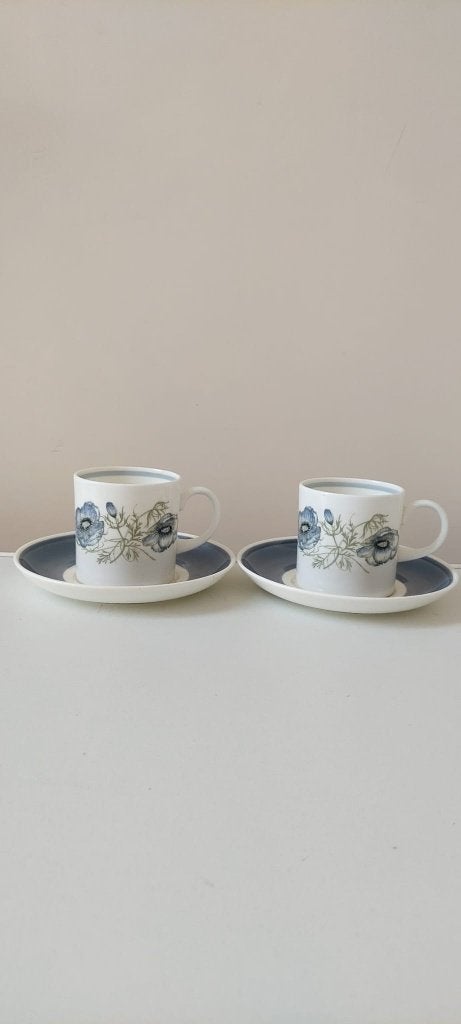 2 Wedgwood Glen Mist kop en schotel – Susie Cooper Design, Eu, Eu, Klassiek, Ophalen of Verzenden