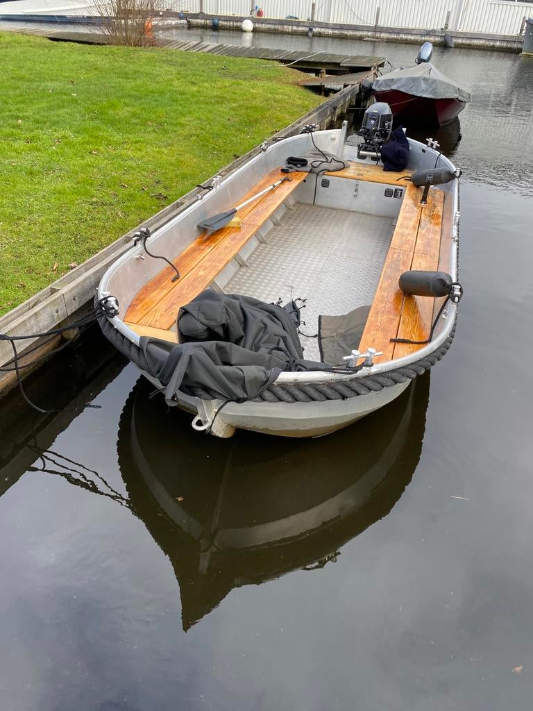 Aluminium boot 5 m inruil platbodem jon boot, Ophalen, Zo goed als nieuw, Overige typen, Motorboot