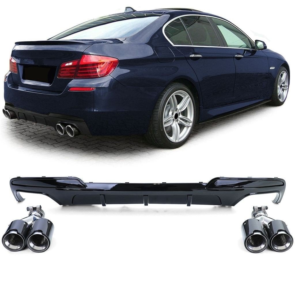 Uitlaat Carbon Diffuser Glans BMW 5-Serie F10 F11 M Pakket, Verzenden, Automotive Parts, A.parts@hotmail.nl, Trasmolenlaan 12 3447 GZ Woerden