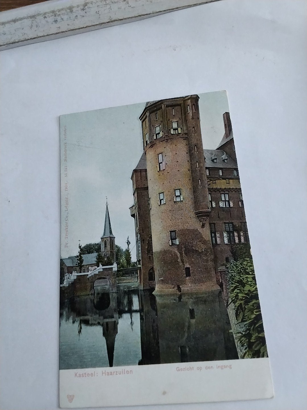 Oude Ansichtkaart Kasteel Haarzuilens - Gezicht op de ingang, Ophalen of Verzenden