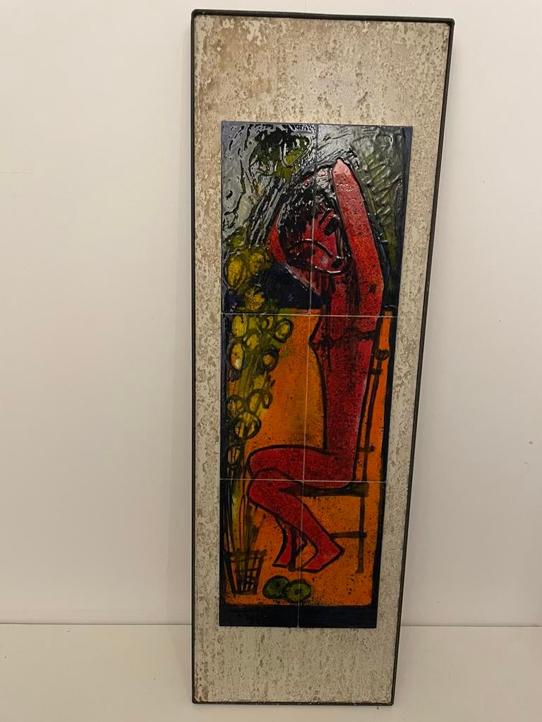 Wandplaquette | Alla Italia Tiles | handgemaakt | 1950-1999, Antiek en Kunst, Antiek | Keramiek en Aardewerk, Ophalen of Verzenden
