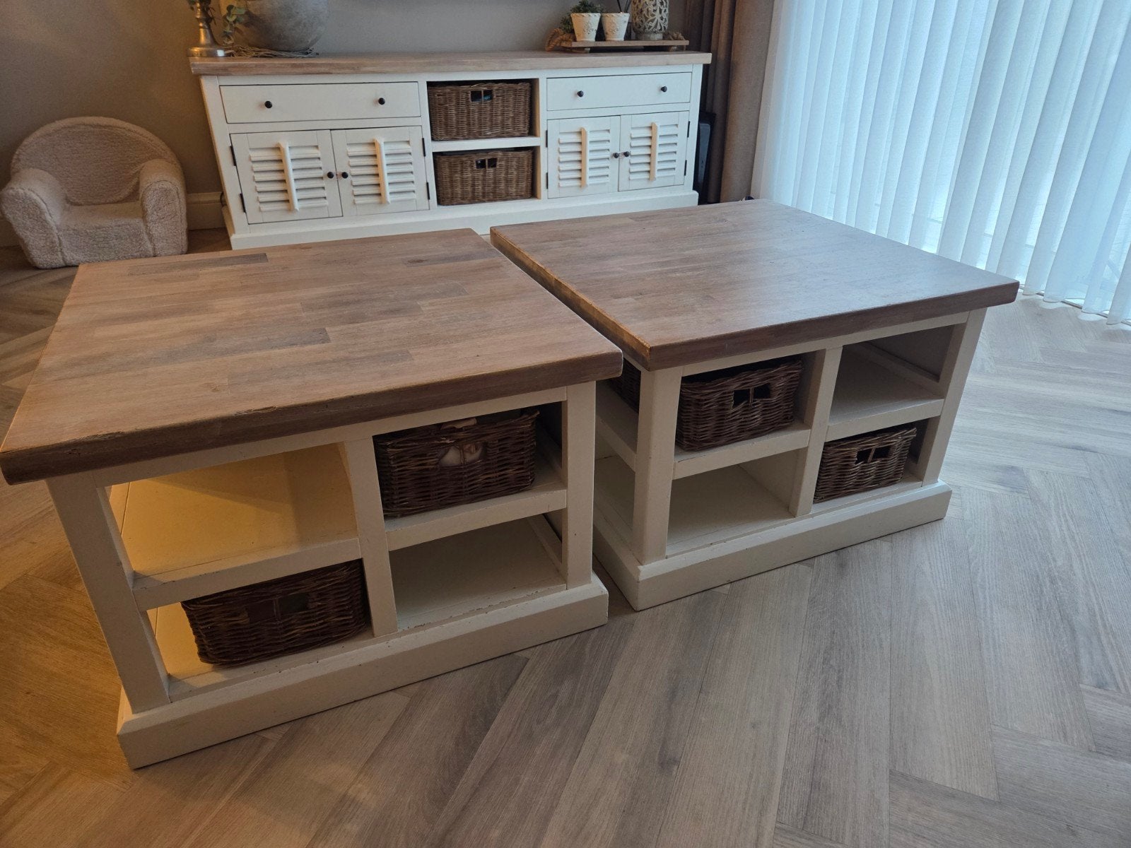 2 Oersterke Salontafels met Mandjes - Answoonshop, Ophalen