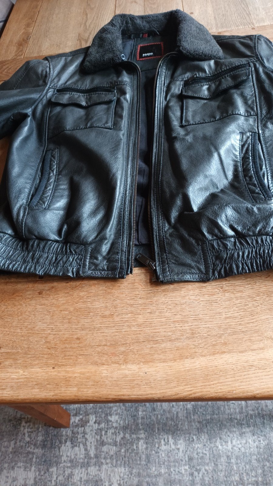 Donar heren leren jas - Zo goed als nieuw, Ophalen, Zwart, Maat 56/58 (XL), Zo goed als nieuw