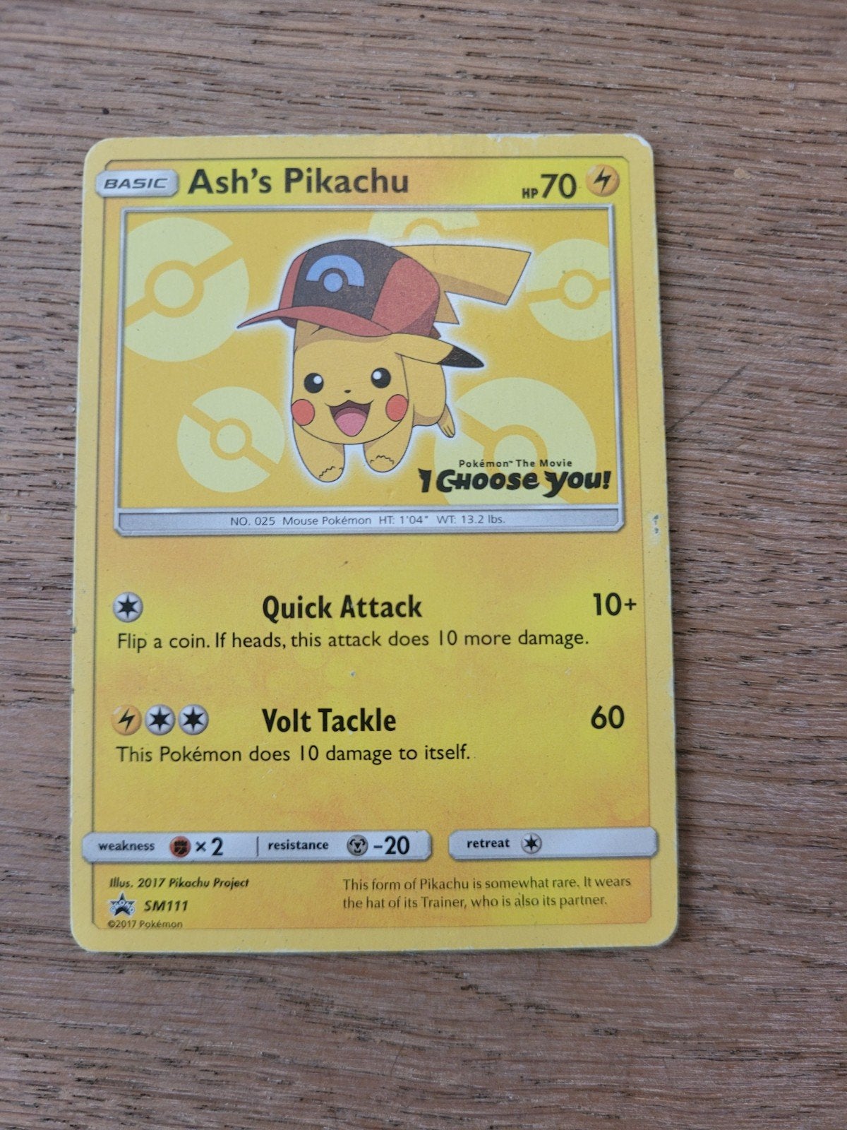 Ash's Pikachu, Ophalen, Gebruikt, Losse kaart