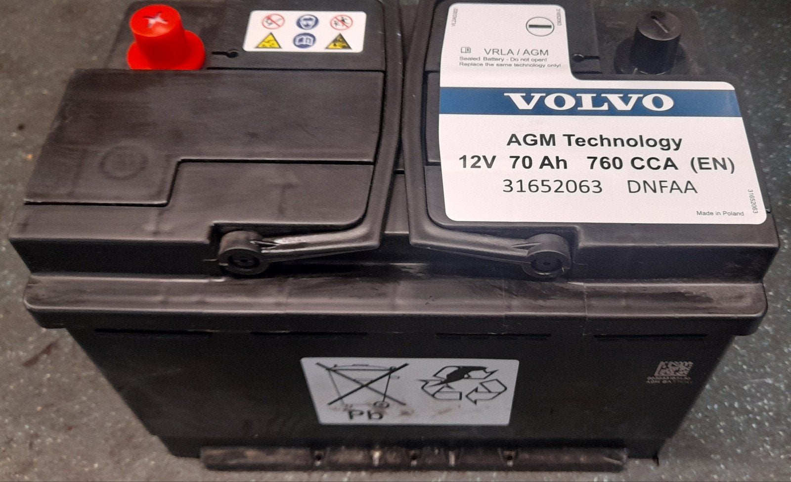 Accu 12V 70Ah 760 CCA (EN), Auto-onderdelen, Ophalen, Volvo