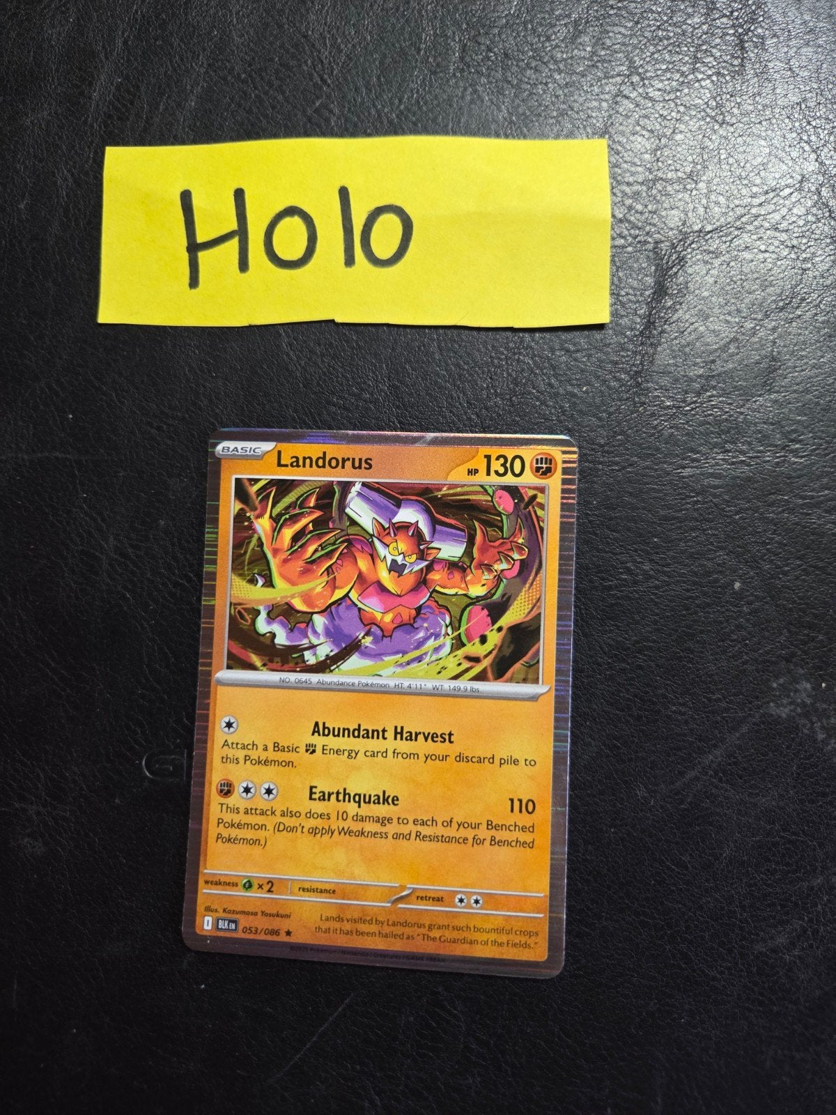Landorus 053/086 Black bolt, Hobby en Vrije tijd, Verzamelkaartspellen | Pokémon, Ophalen of Verzenden, Zo goed als nieuw