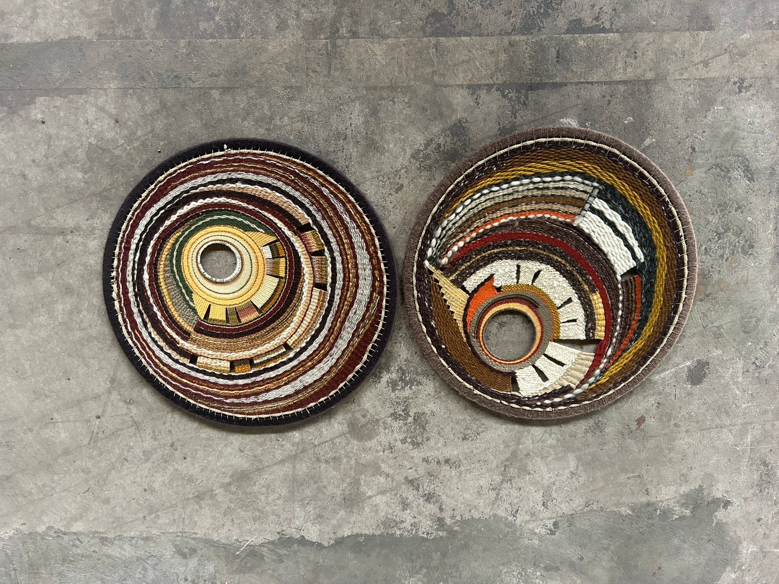 Retro wandsculpturen natuurlijke materialen, Ophalen, Zo goed als nieuw