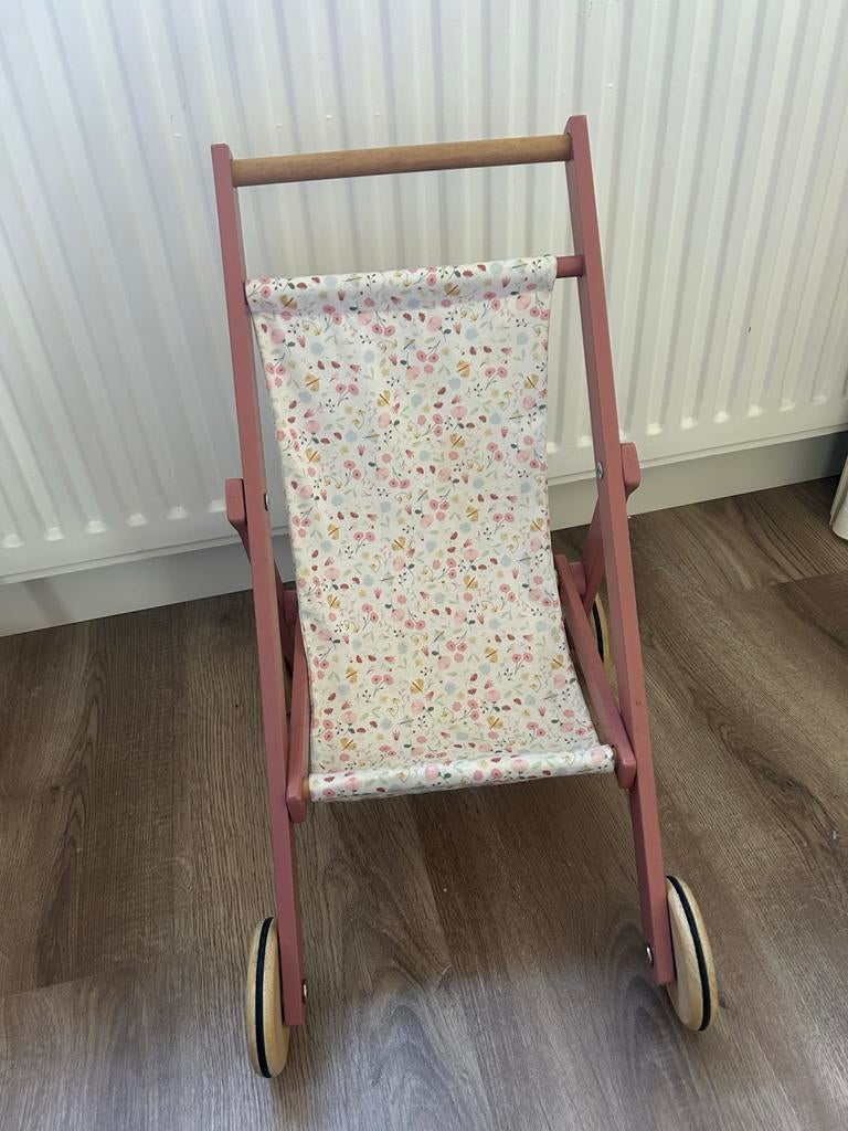 Little Dutch Poppenwagen - Houten Speelgoed, Kinderen en Baby's, Speelgoed | Poppen, Ophalen of Verzenden, Zo goed als nieuw, Overige typen