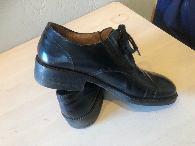 schoenen heren 43 Mandfield, Kleding | Heren, Ophalen of Verzenden, Zo goed als nieuw, Zwart, Veterschoenen