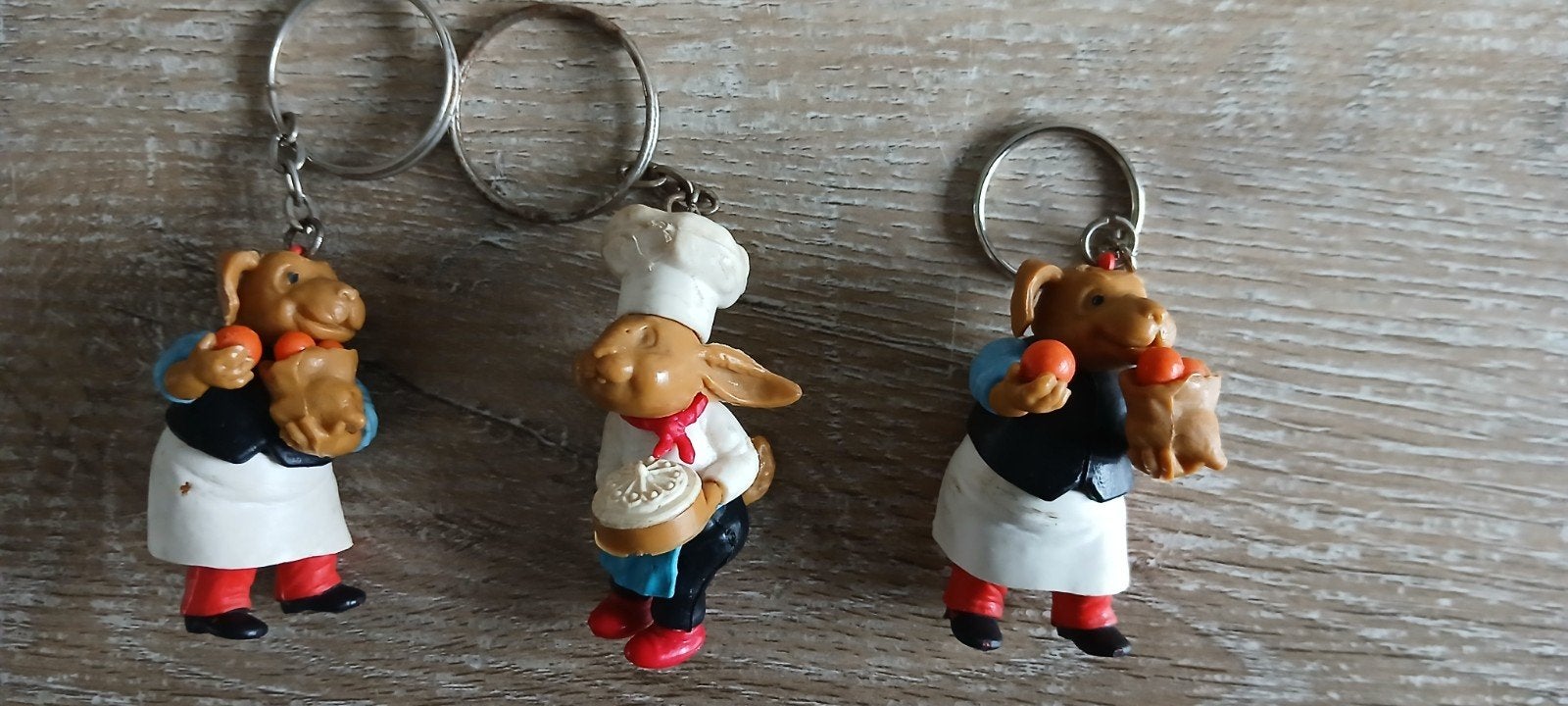 3 vintage flipje betuwe 3D sleutelhangers keychain, Ophalen of Verzenden, Gebruikt, Knuffel of Figuurtje