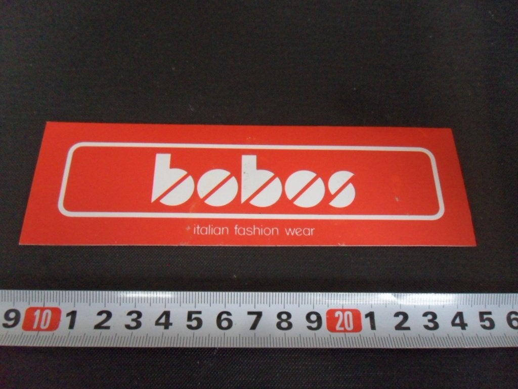 sticker BOBOS Italian fashion wear  Rood, Ophalen of Verzenden, Zo goed als nieuw