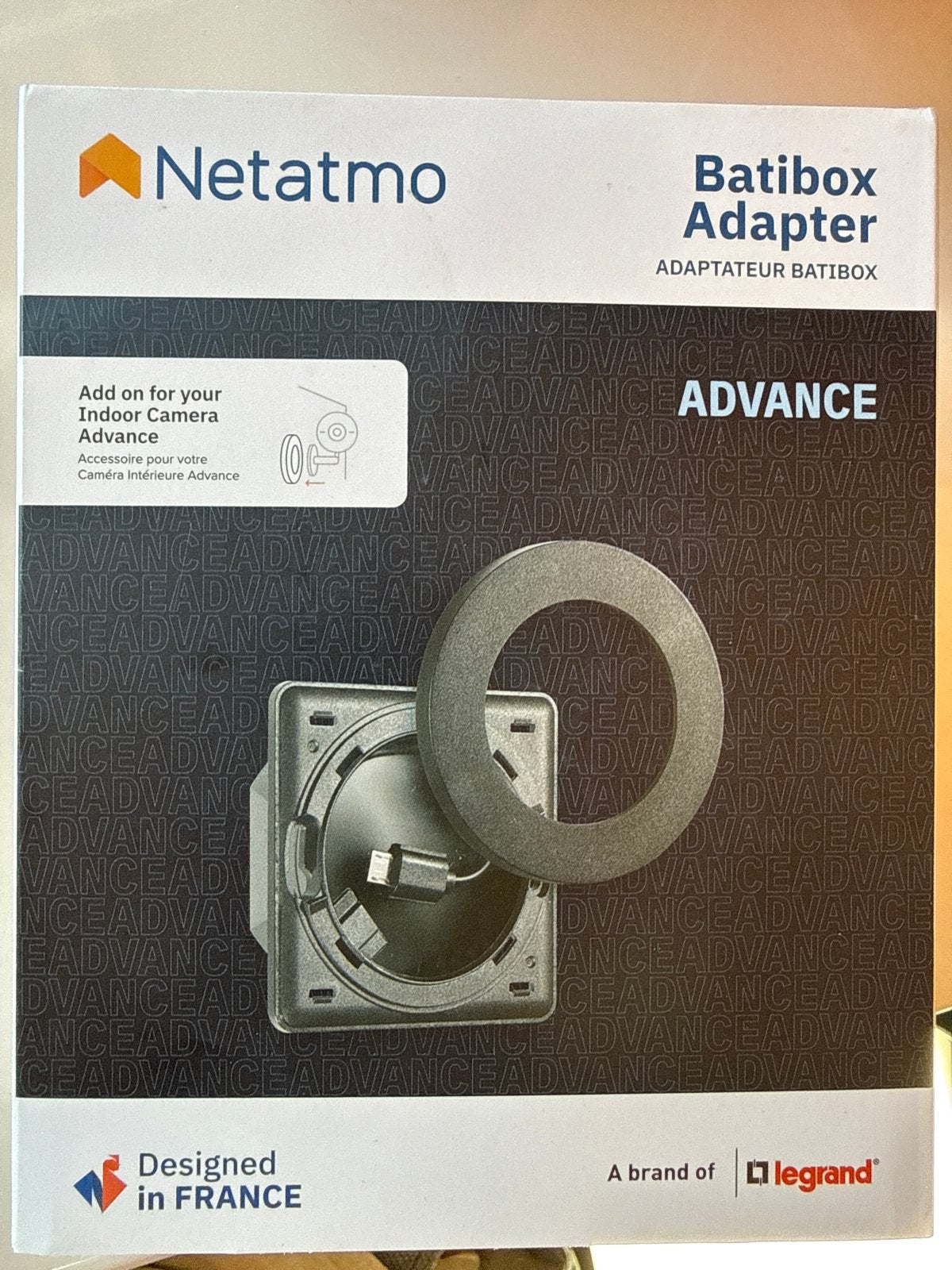 Netatmo Batibox Adapter voor Indoor Camera Advance, Ophalen of Verzenden, Nieuw, Binnencamera