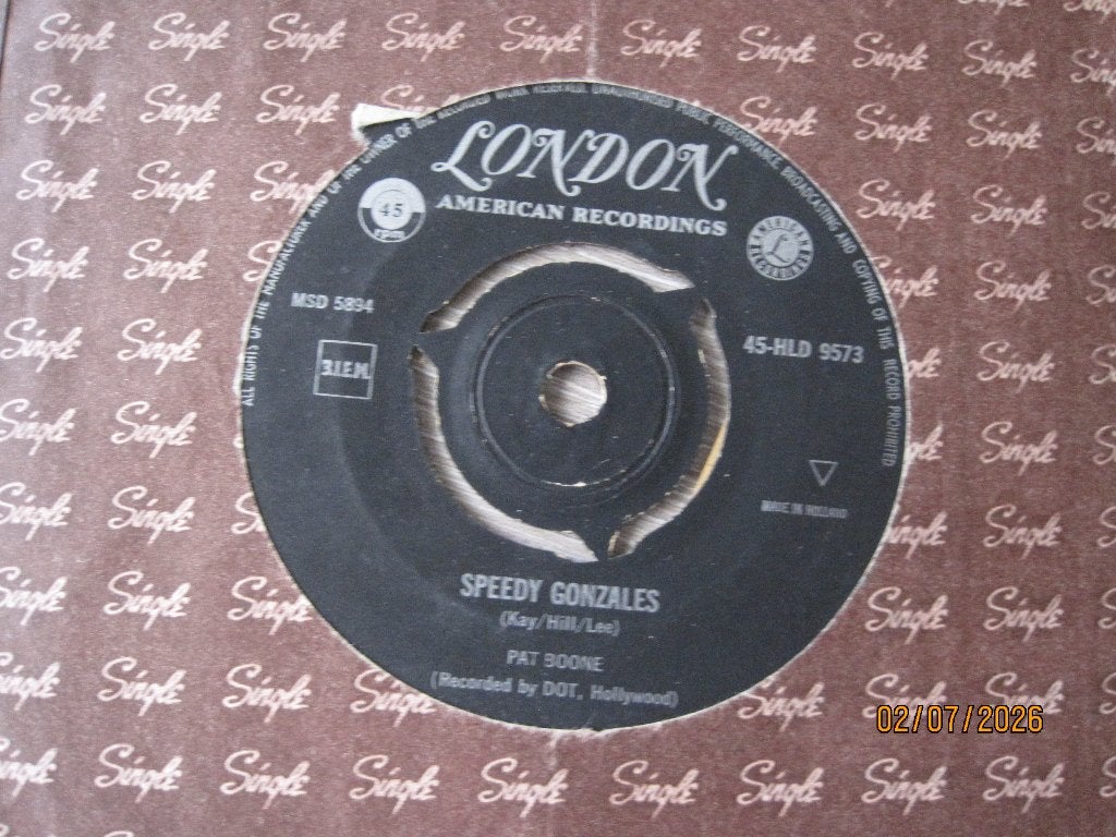 Pat Boone  -  Speedy Gonzales, Originele persing, 7 inch, Ophalen of Verzenden, Zo goed als nieuw