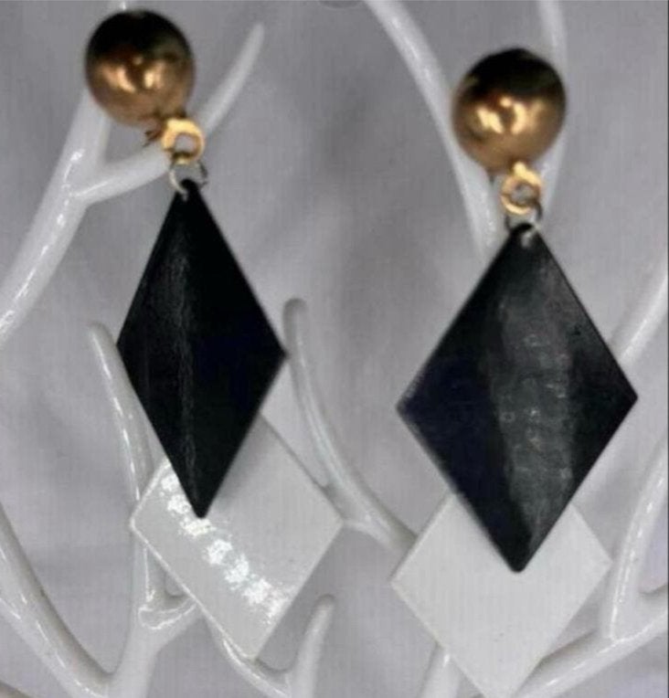 Nieuwe Zwart/Witte Geruite Oorbellen - Stijlvolle Hangers, Overige materialen, Overige kleuren, Nieuw, Ophalen of Verzenden