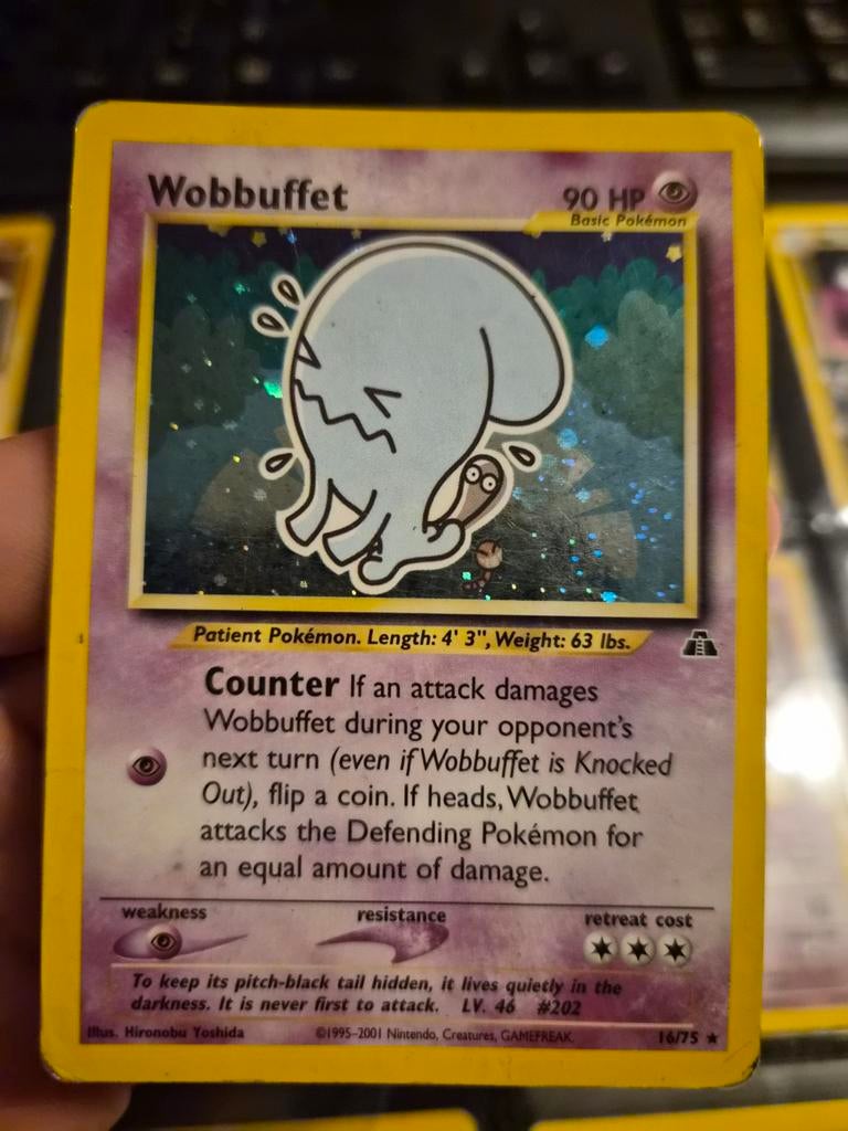 Wobbuffet holo neo discovery 16/75, Ophalen of Verzenden, Gebruikt
