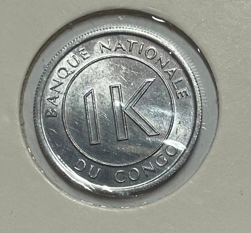 1 likuta Congo 1967, Ophalen of Verzenden, Overige landen