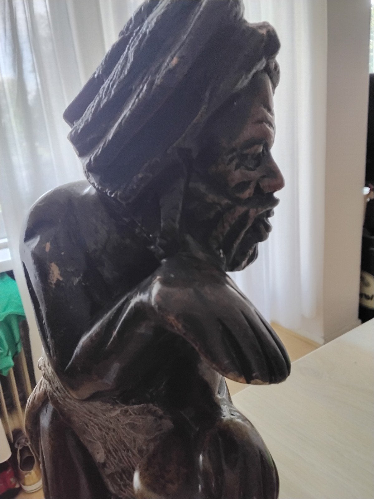 beeld bonco speksteen, Ophalen of Verzenden, Zo goed als nieuw, Steen, Mensenbeeld