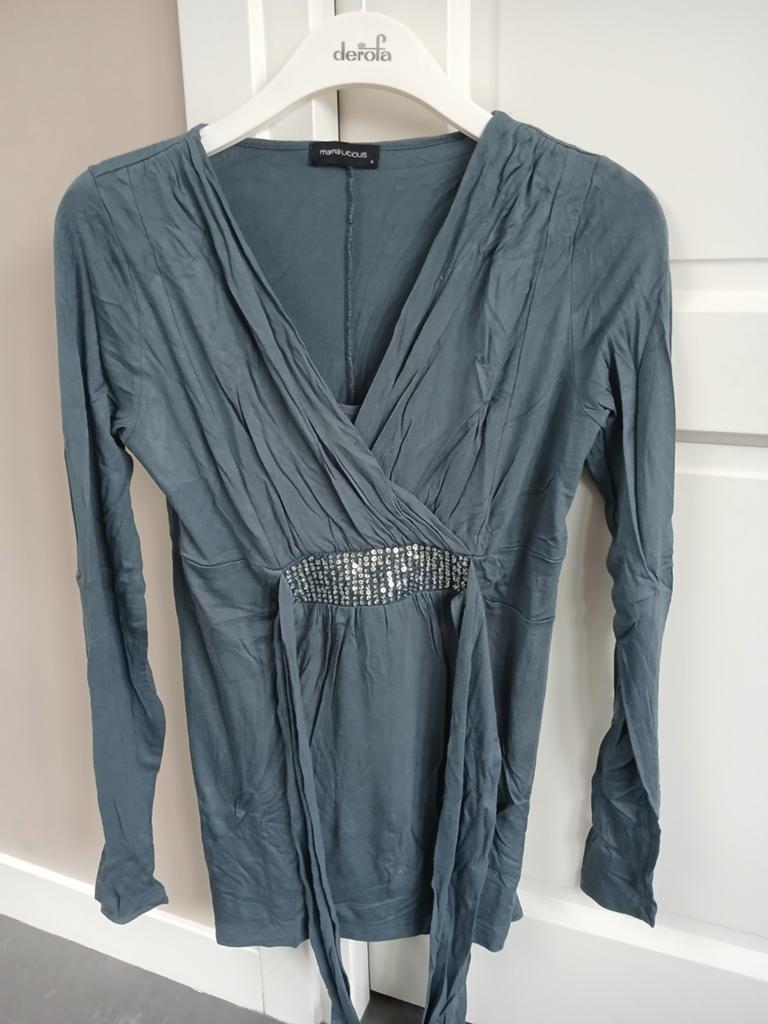 Zwangerschaps top, Maat 38/40 (M), Blauw, Mamalicious, Zo goed als nieuw