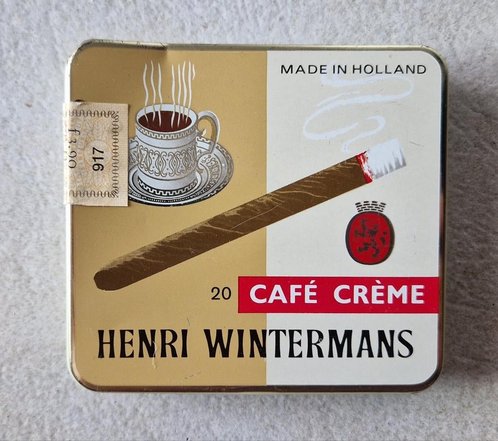 Vintage sigarenblik Henri Wintermans en/of Panter Mignon, Ophalen of Verzenden, Gebruikt, Overige, Overige merken