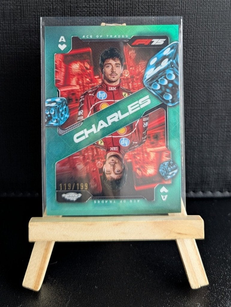 2025 topps Chrome f1 Charles Leclerc ACE /199, Ophalen of Verzenden, Zo goed als nieuw, Plaatje