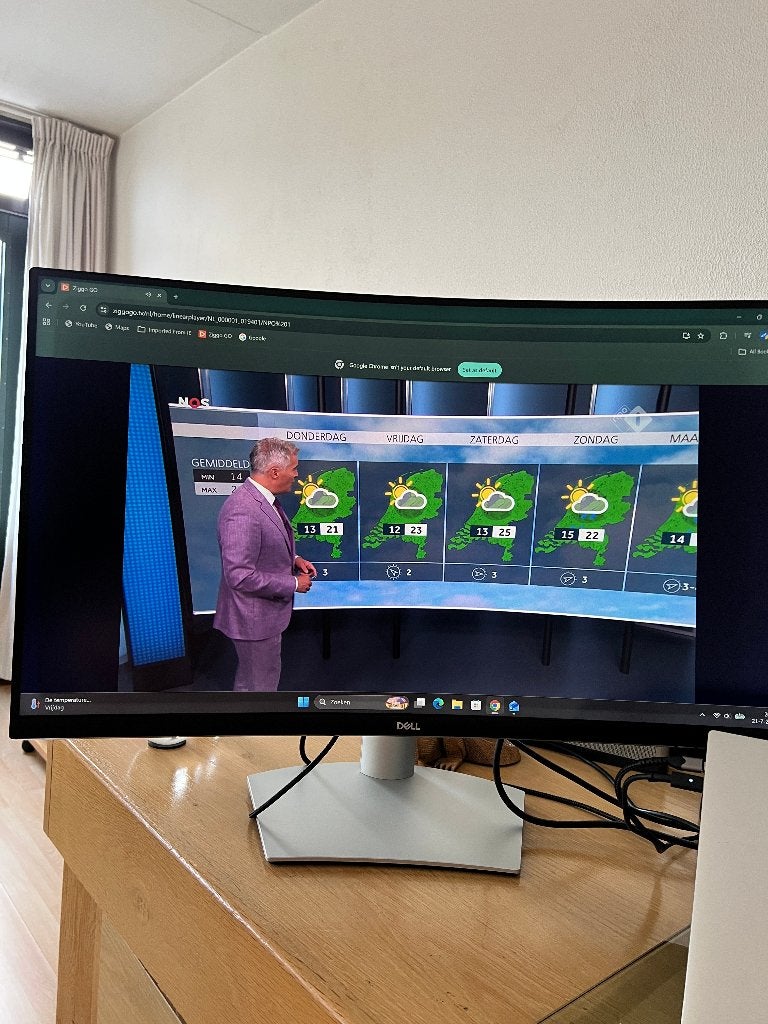 Monitor Dell S3221QS 32 Inch 4K Curved, Computers en Software, Monitoren, Zo goed als nieuw, 60 Hz of minder, DisplayPort, HDMI