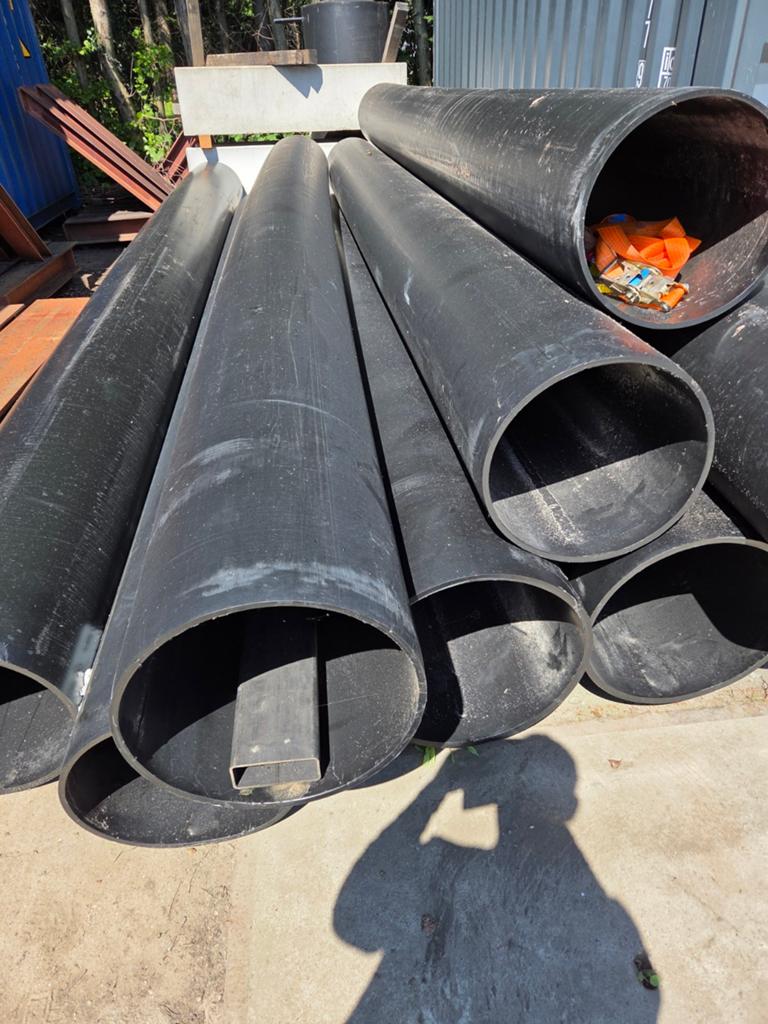 Grote PE100 RC afvoerbuizen - 450x11.0mm hdpe buis 5meter, Ophalen of Verzenden, Overige materialen, Minder dan 2 meter, 80 mm of meer