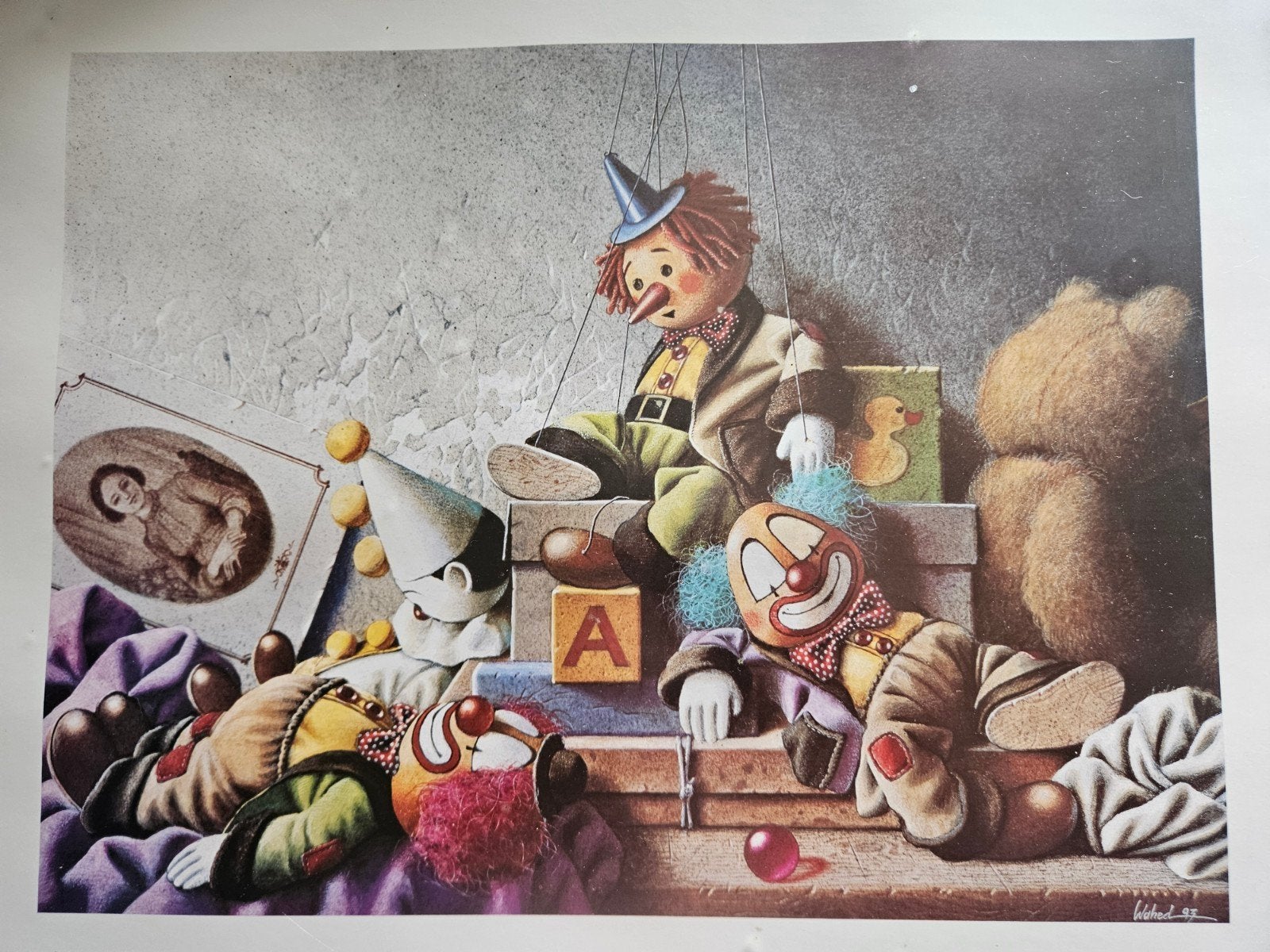 Wahed Khakdan '93, Antiek en Kunst, Kunst | Litho's en Zeefdrukken, Personages en Fantasiefiguren, Gesigneerd, Ophalen of Verzenden