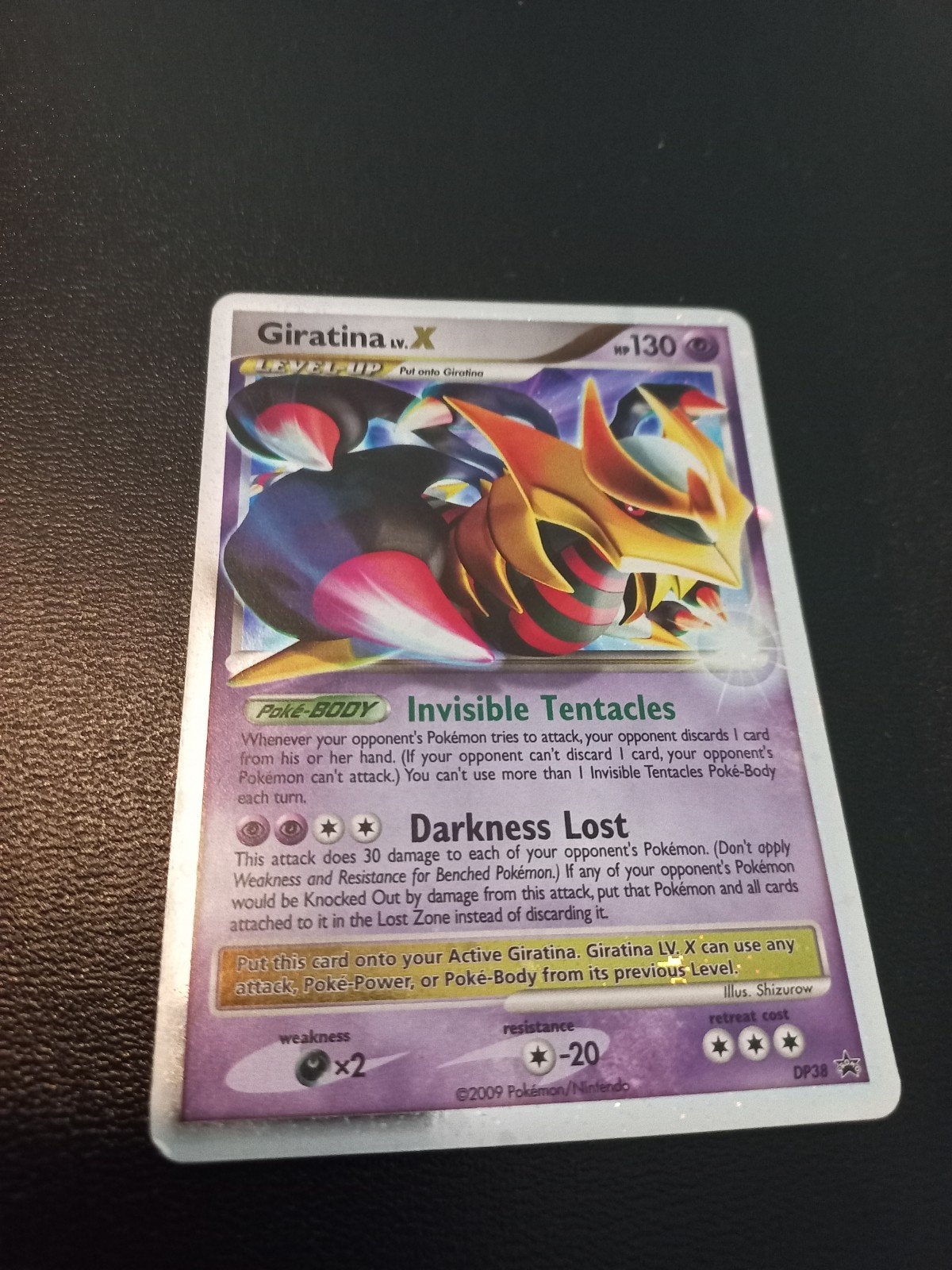 Giratina lv x pokemon kaart, Ophalen of Verzenden, Zo goed als nieuw, Losse kaart, Foil