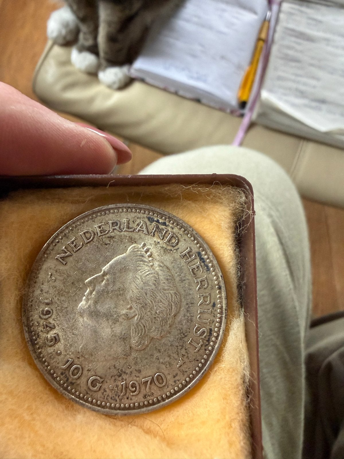 Zilveren 10 Gulden Munt Koningin Juliana 1970, Postzegels en Munten, Koningin Juliana, Zilver, Ophalen of Verzenden, Losse munt
