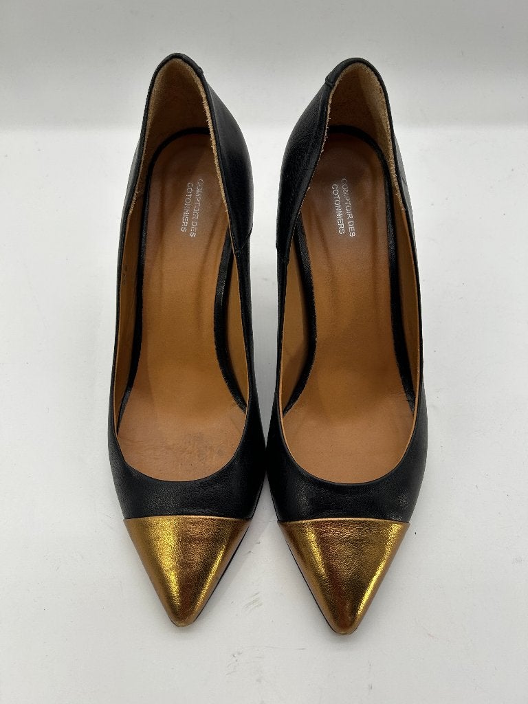 Comptoir des Cotonniers, maat 37 zwart gouden pumps, Verzenden, Comptoir des Cotonniers, Zwart, Schoenen met hoge hakken