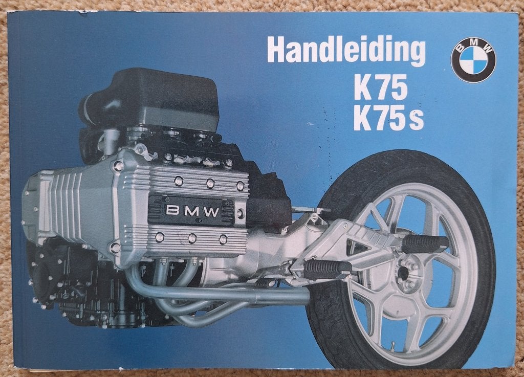 BMW K75 K75s motorfiets handleiding instructie boekje, Ophalen of Verzenden, BMW