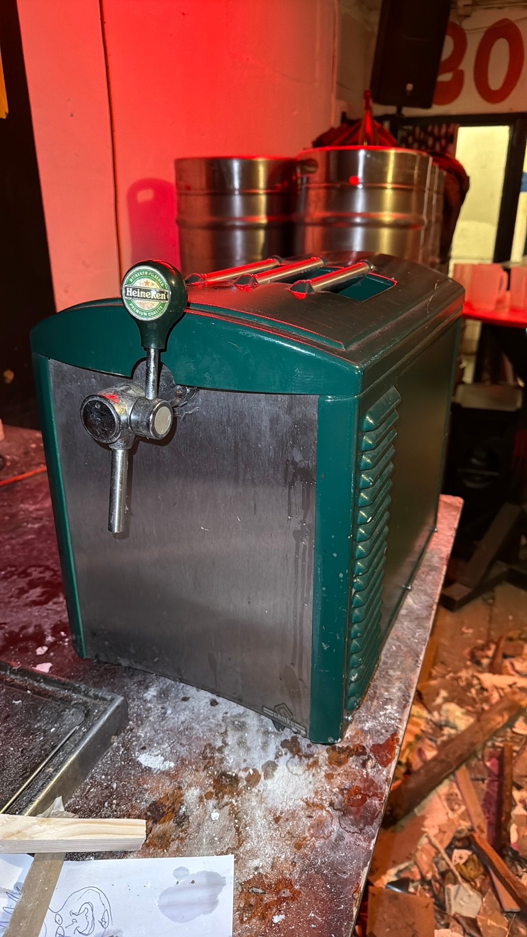 Mobiele tap met actieve koeling, Ophalen