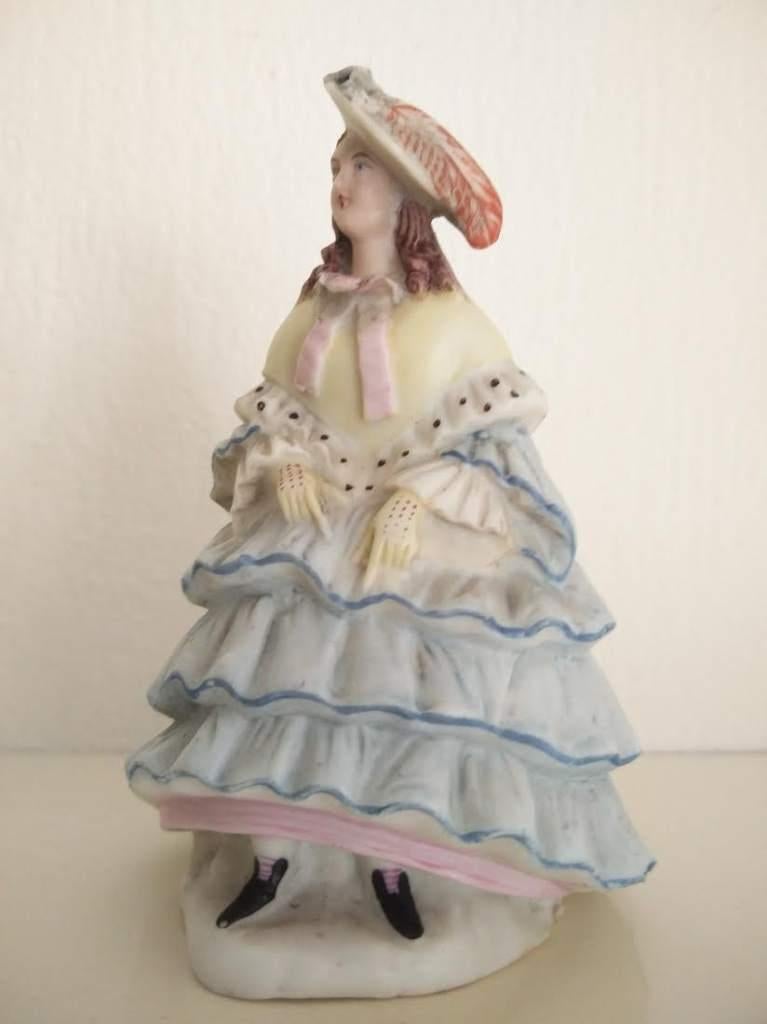 Brocante biscuit beeld barok rococostijl, Victoria, Ophalen of Verzenden